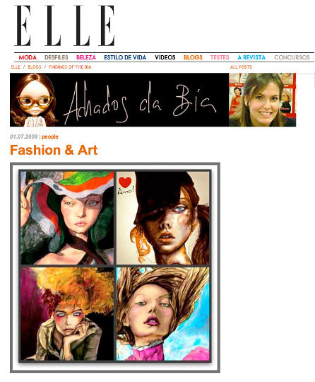 Artist Danny Roberts Web Feature On Elle Brazil Web Site july 1 2009