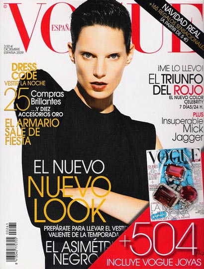 Vogue Spain Cover with Iris Strubegger September 2009